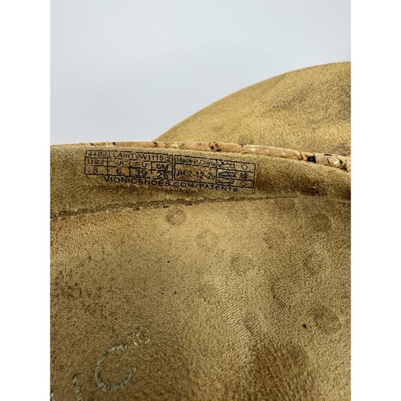 Women's Vionic Bella Orthotic Flip Flops 8 Cork Bow Preppy Resort Outdoor - Picture 4 of 11